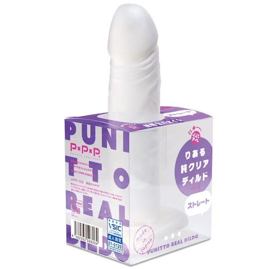 New Punitto Real Dildo Clear Straight - Bendy, see-through Japanese cock toy - Kanojo Toys