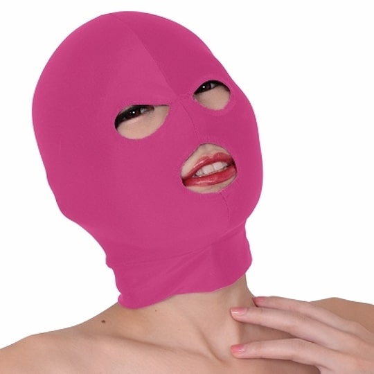 Mind Bind Triple-Hole Full Head Mask - BDSM gimp hood with holes for eyes and mouth - Kanojo Toys