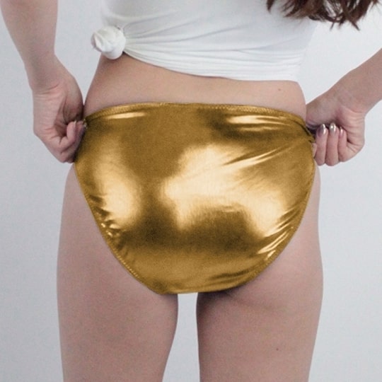 Shiny Stretch Metallic Full-Back Panties - Sexy underwear for girls - Kanojo Toys