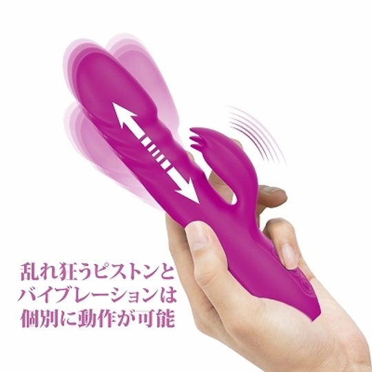 Pretty Love Crazy Piston Vibrator - Rabbit vibe with piston movements - Kanojo Toys