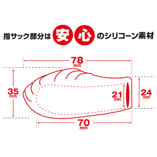 Gekishin Extreme Shakes Finger Sack Rotor Vibrator - Wearable finger vibe - Kanojo Toys