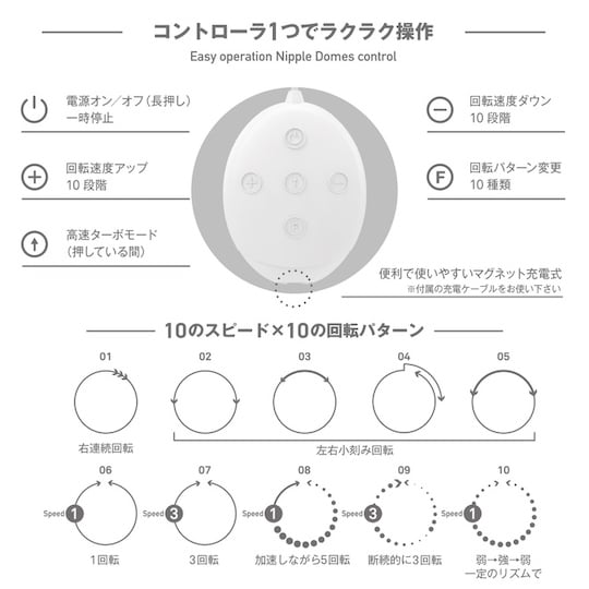 Nipple Dome R Wide - Wearable breast vibrators - Kanojo Toys