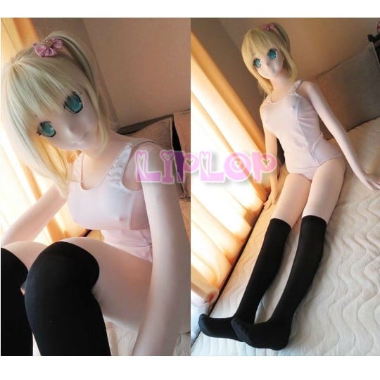 Lip Lop Love Doll with Blue Eyes - Cute anime-style life-size cloth sex doll - Kanojo Toys