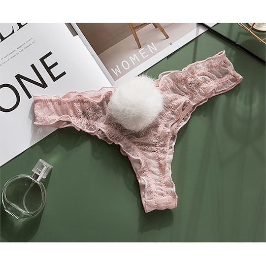 Bunny Girl Tail Panties Pink - Sexy Japanese lingerie for women - Kanojo Toys