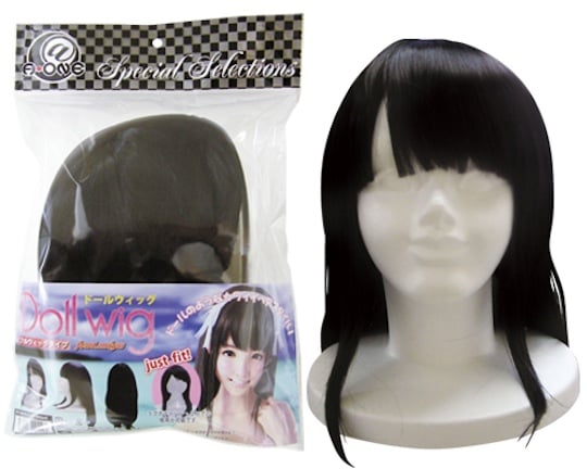 Love Body Miyu Doll Wig (Long Black) - Japanese blowup sex doll hair - Kanojo Toys