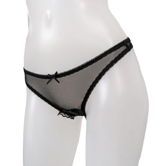Sexy Vibrator Panties (Black) - Underwear for bullet vibes - Kanojo Toys