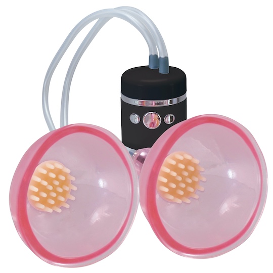 Powered Breast Vibrator Cups - Nipple stimulation vibe toys - Kanojo Toys