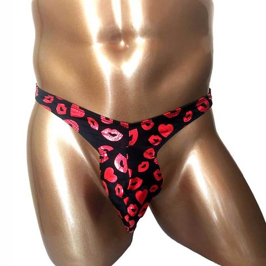 Bad Daddy Red Kisses Male Thong - Sexy, revealing male underwear - Kanojo Toys