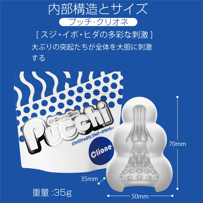 Men's Max Pucchi Masturbator Clione - Pocket-sized onahole - Kanojo Toys