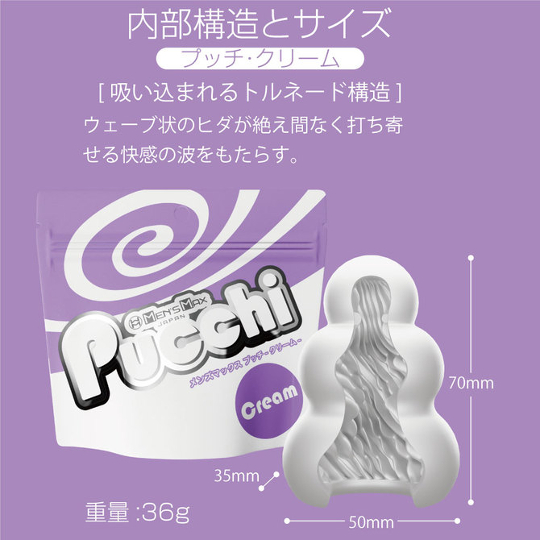 Men's Max Pucchi Masturbator Cream - Pocket-sized onahole - Kanojo Toys