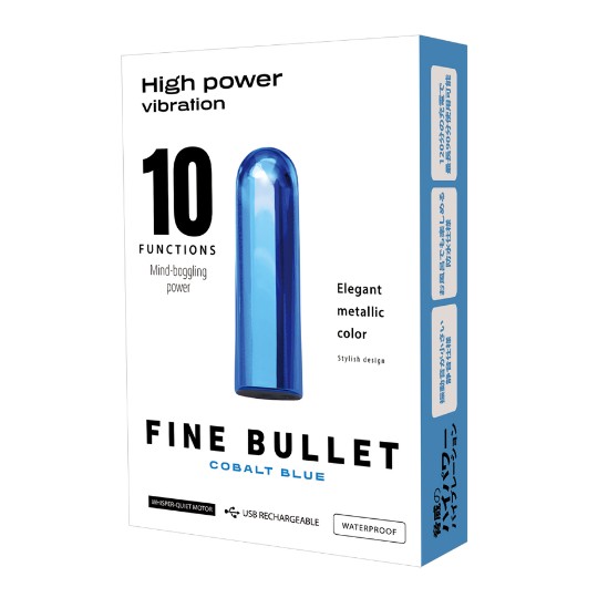 Fine Bullet Vibe Cobalt Blue - USB-rechargeable premium bullet vibrator - Kanojo Toys