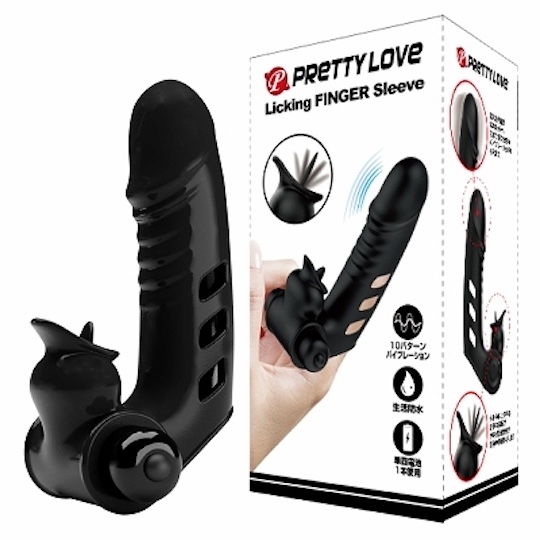 Pretty Love Licking Finger Sleeve Vibrator - Clitoral, vaginal G-spot stimulation vibe - Kanojo Toys