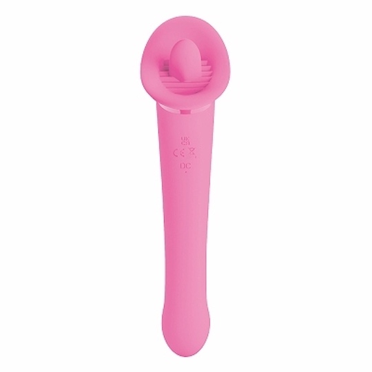 Pretty Love Licking & Vibration Double Head Wand Vibe - Double-ended clitoral and vaginal vibrator - Kanojo Toys