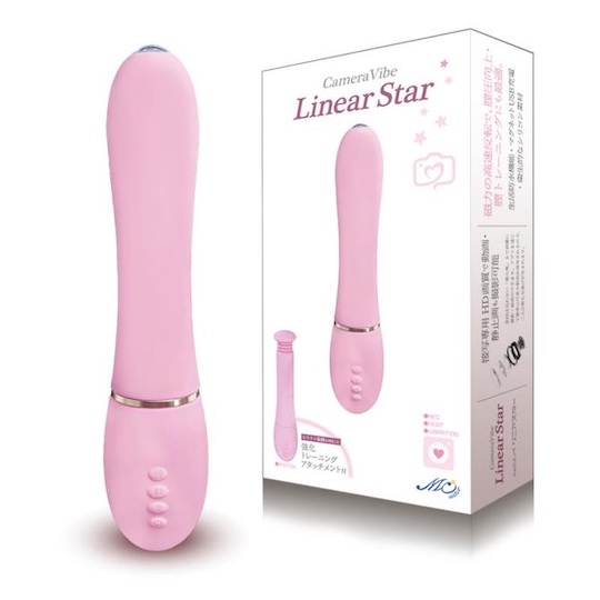 Linear Star Camera Vibe Pink - Vibrator toy with HD video, heating functions - Kanojo Toys