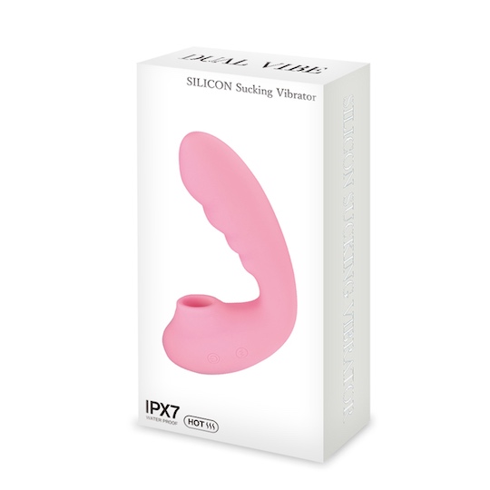 Legendary Suction Vibrator Pink - Sucking, vibrating, warming dildo toy - Kanojo Toys
