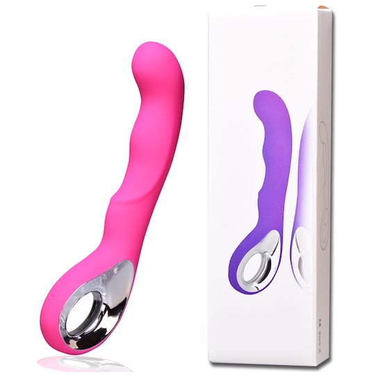 Curved Silicone Vibrator Pink - Vibrating vaginal dildo - Kanojo Toys