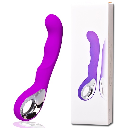 Curved Silicone Vibrator Purple - Vibrating vaginal dildo - Kanojo Toys
