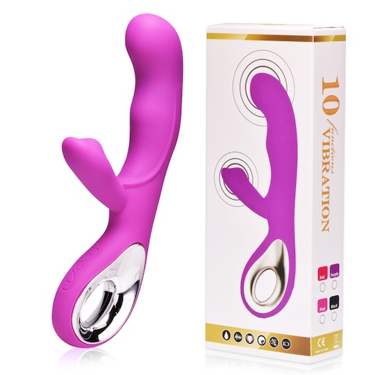 Curved Silicone Vibrator Plus Purple - Vibrating dildo for clitoral and vaginal stimulation - Kanojo Toys