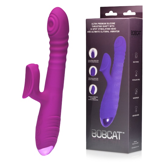New Legendary Vibrator Purple - Vaginal, clitoral vibrating dildo with piston - Kanojo Toys