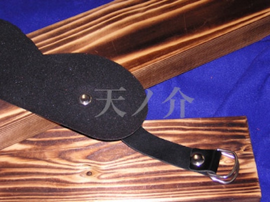 BDSM Leather Blindfold (Soft Sponge Lining) A - Luxury Japanese eye restraint - Kanojo Toys