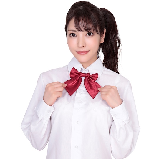 Cute Schoolgirl Ribbon Bow Dark Red - School student cosplay costume item - Kanojo Toys