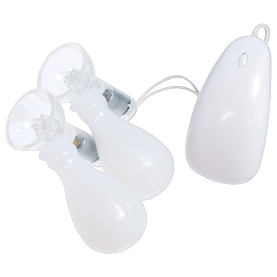 Nipple and Clitoris Vibrator Suction Brushes Paradise - Attachable breast sucker clamp-vibes - Kanojo Toys
