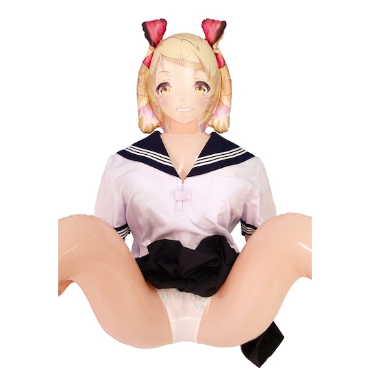 2.5D Girlfriend Sex Doll Missionary Position Version - Inflatable mini schoolgirl sex doll with anime character face - Kanojo Toys