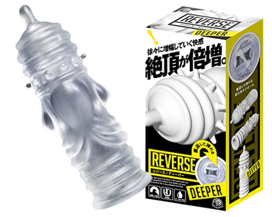 Reverse Deeper Stroker Sleeve - Reversible masturbator toy - Kanojo Toys