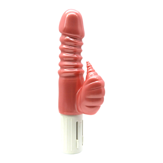 Mister Gigolo Vibrating Cock Dildo Pink - Strongly ribbed vaginal and clitoral vibrator - Kanojo Toys