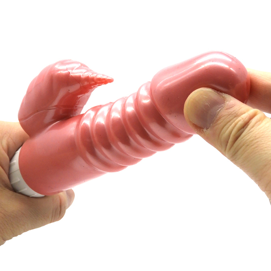 Mister Gigolo Vibrating Cock Dildo Pink - Strongly ribbed vaginal and clitoral vibrator - Kanojo Toys