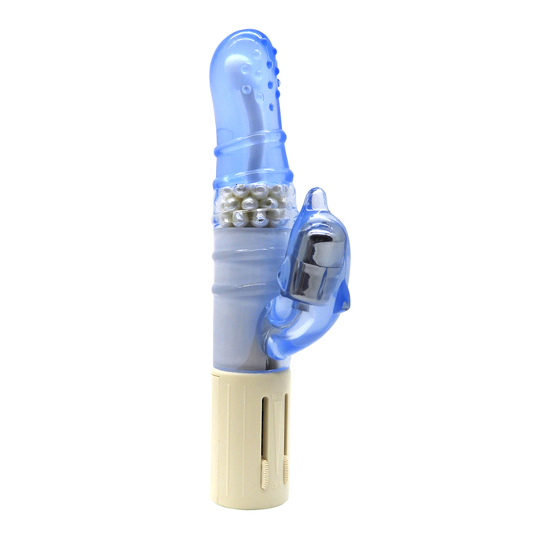 Mukinpa Vibrator with Pearls Blue - Swinging vibrating dildo - Kanojo Toys
