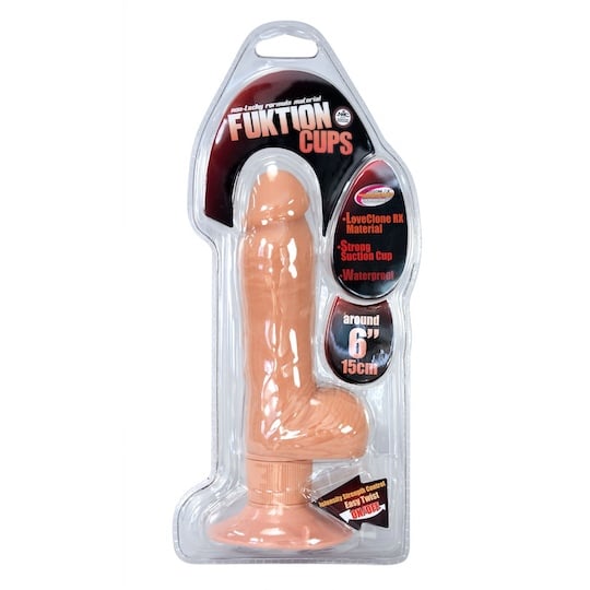 Fuktion Cups Vibrating Cock Dildo - Powered Japanese penis toy with suction cup - Kanojo Toys