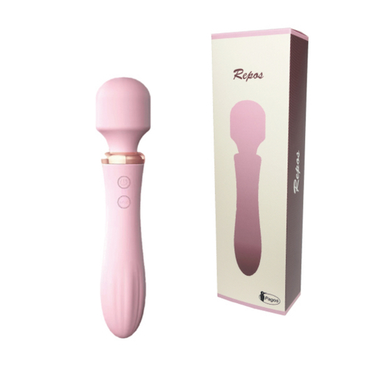 Repos Double-Ended Vibrator - Vibrating dildo and denma massager wand toy - Kanojo Toys