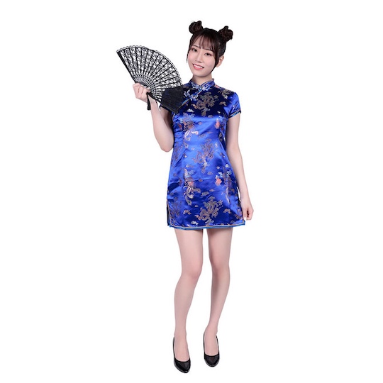 Cheongsam Dress Mini Blue - Sexy qipao costume - Kanojo Toys