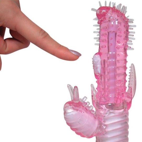 Portio Rush Vibrator Pink - Vibrating dildo for clitoris, vagina, and anus - Kanojo Toys
