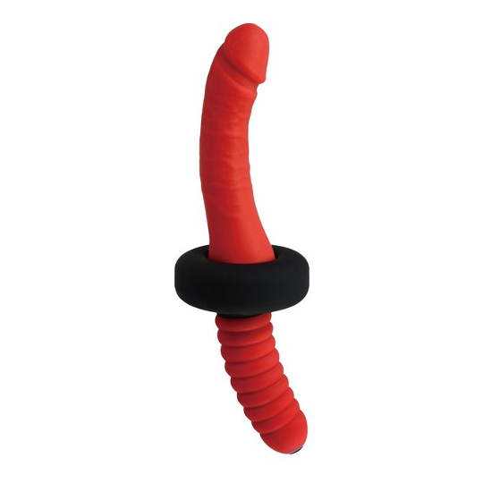 Minority Curved Small Vibrating Plug Red - Anal and vaginal vibrator - Kanojo Toys