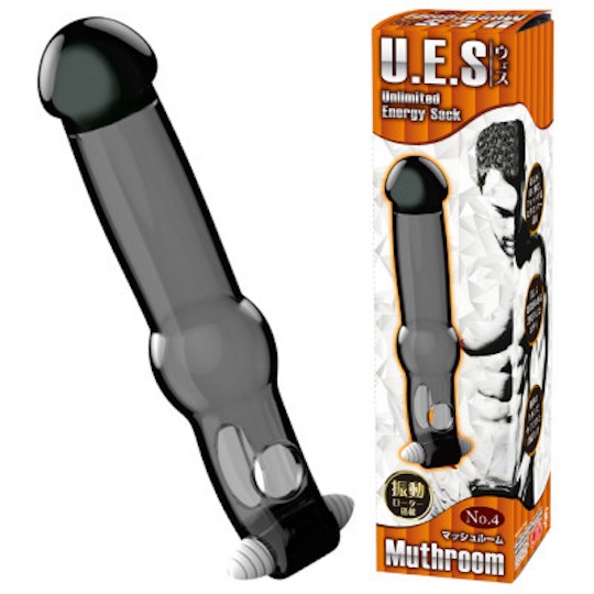 U.E.S. Unlimited Energy Sack No. 4 Mushroom Penis Sleeve - Cock extension sleeve with vibrator - Kanojo Toys