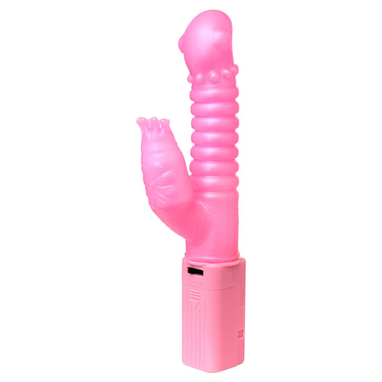 Hyper Boom Boom Gyrating Vibrator Pink - Swinging dildo with clit vibe - Kanojo Toys