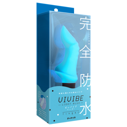Vivibe Finger Waterproof Vibrator Light Blue - Quiet vibe with functional design - Kanojo Toys