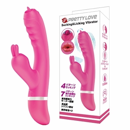 Pretty Love Sucking and Licking Vibrator - Powerful clitoral stimulation toy - Kanojo Toys