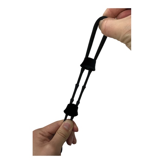 Super Men's Tie Barb Adjustable Penis Loop - Cock ring loop with two stoppers - Kanojo Toys