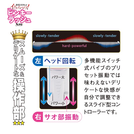 The Vibrator That Made Kaoru Yasui Come! The Pinky Rush - JAV Japanese adult video porn star vibe toy - Kanojo Toys