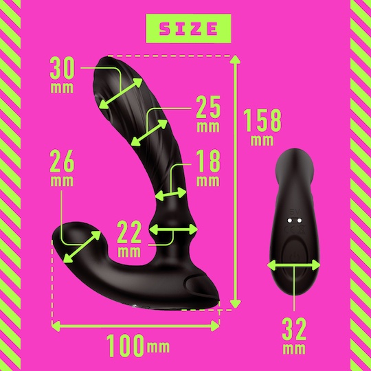 Mesuochi Back Vibe 9 Zenritsu Knock Anal Vibrator - Vibrating butthole dildo toy for dry orgasms - Kanojo Toys