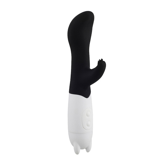 Kishin V-Shocker Vibrator Black - Vaginal G-spot and clitoral vibe toy - Kanojo Toys