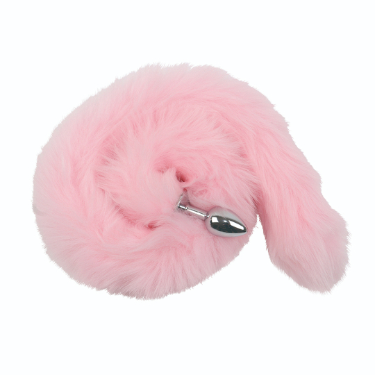 Long Tail Anal Plug Pink - Furry animal tail with buttplug - Kanojo Toys