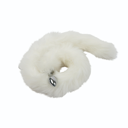 Long Tail Anal Plug White - Soft animal tail for sexy cosplay - Kanojo Toys