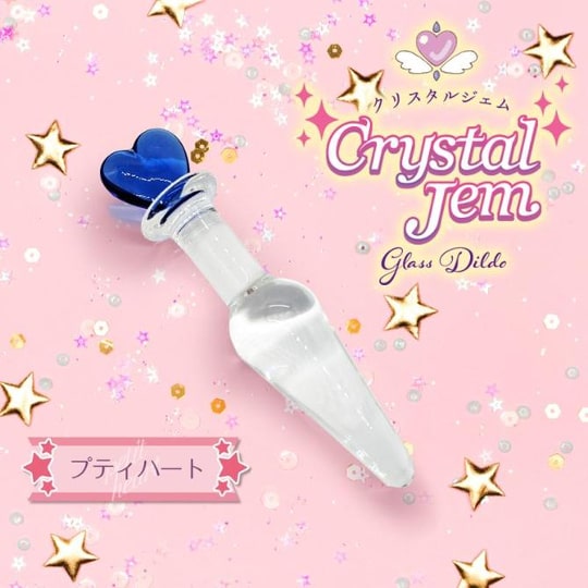 Crystal Gem Petite Heart Glass Dildo - Dildo toy made of glass - Kanojo Toys
