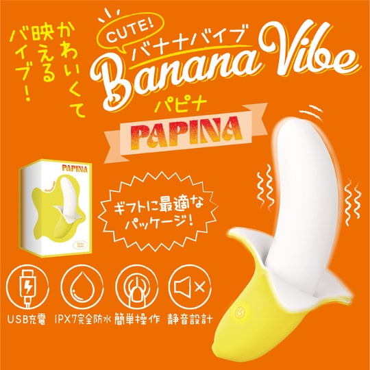 Banana Vibe Papina - Vibrator with cute design - Kanojo Toys