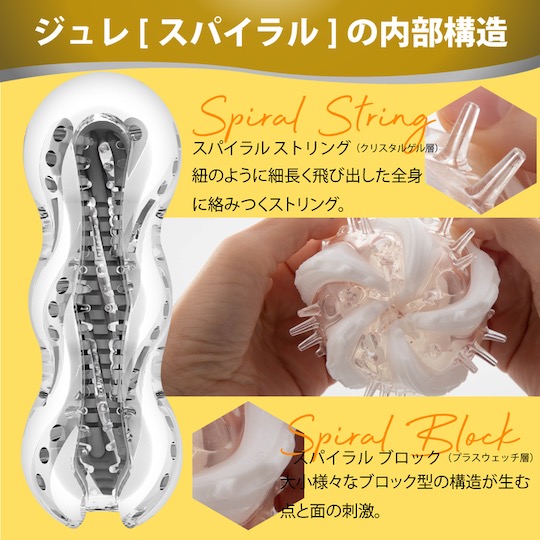 Gelee Spiral Masturbator - Dual-layered masturbation toy - Kanojo Toys