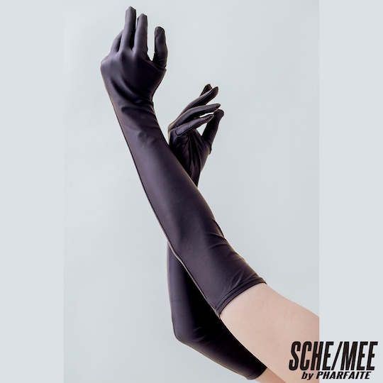 Sexy Opera Gloves Knee-High Stockings XL Black - Elbow-length gloves and long socks - Kanojo Toys